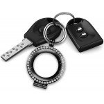 Wholesale Diamond Glitter Crystal AirTag Tracker Holder Loop Case Cover Ring Key Chain for Apple AirTag (Black)